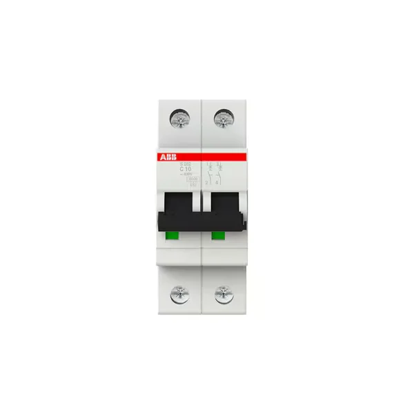 Circuit Breaker, 2 Pole, 10 A, 480 V, S202 Frame Type