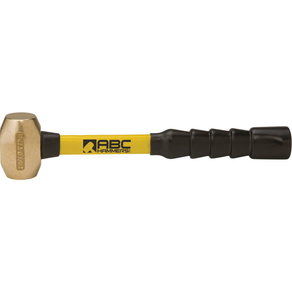 Brass Hammer, 4 lbs, 12 Inch Fiberglass Handle
