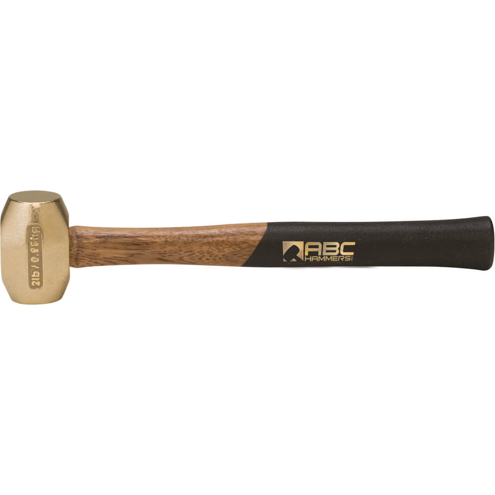 Striking Hammer, Brass, 3 lbs, 12.5 Inch Wood Handle