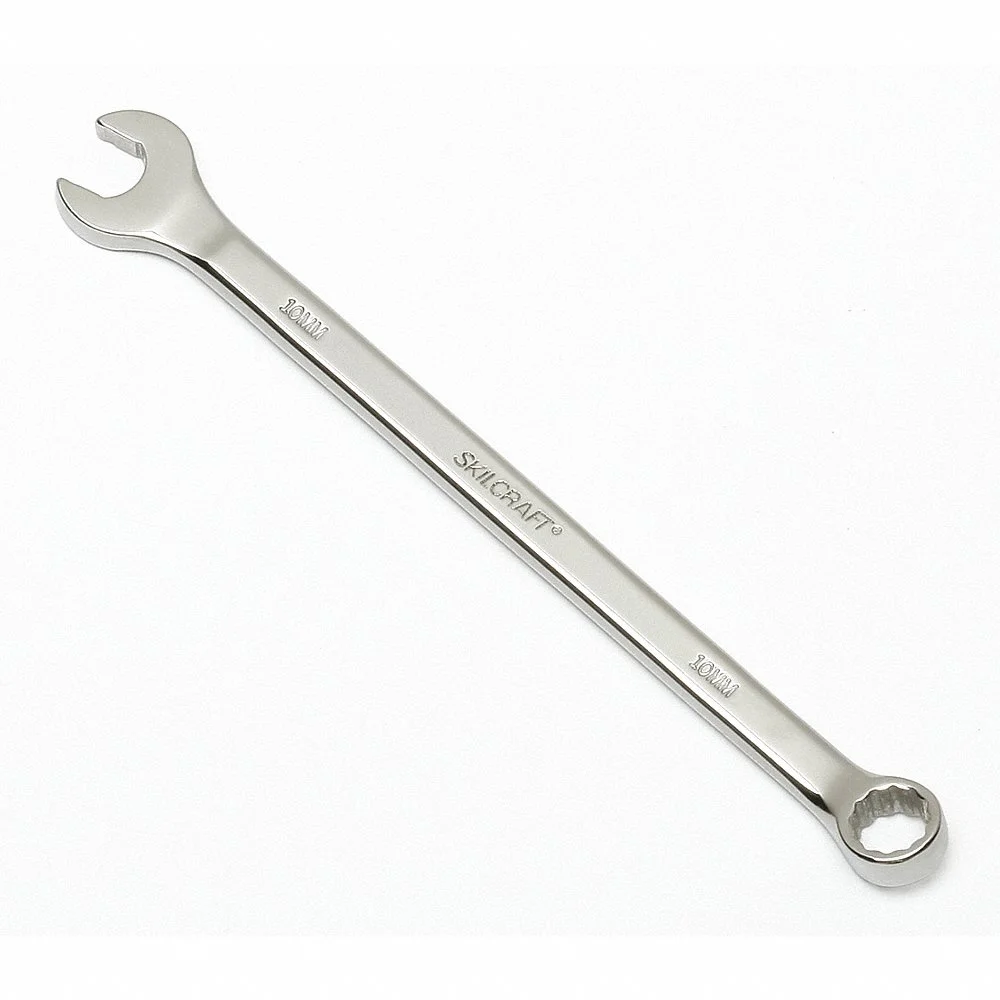 ABILITY ONE 5120-01-645-2326 Combination Wrench, Alloy Steel, 10 mm Head Size, 6 1/2 Inch Overall Length, Offset | CN7YLW 48TC52
