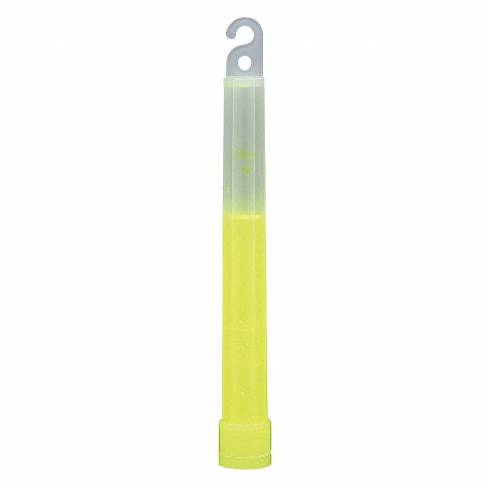 ABILITY ONE 6260-01-196-0136 Lightstick, 6 Inch Length, 12 hr Duration, 48 mo Shelf Life, Yellow, 10 PK | CN7YVL 29JL46