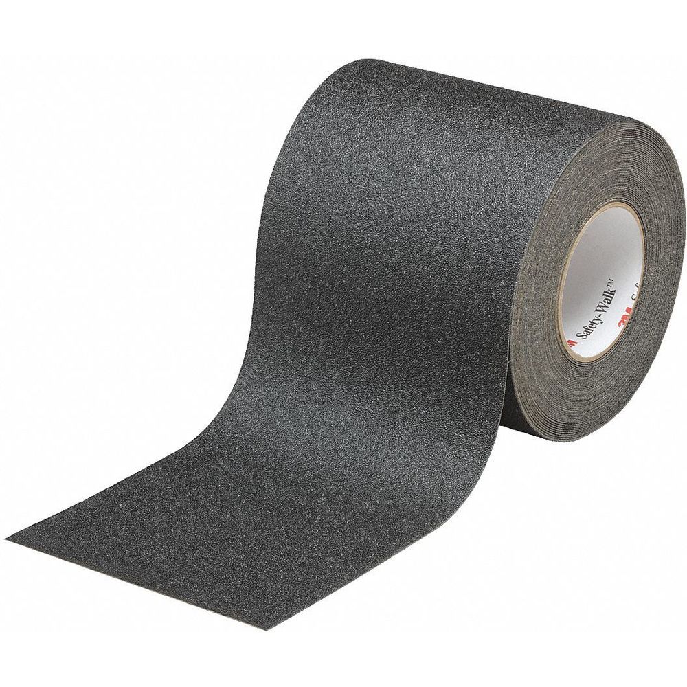Anti-Slip Tape, 4 x 60.0 Feet, Rubber Adhesive, Black
