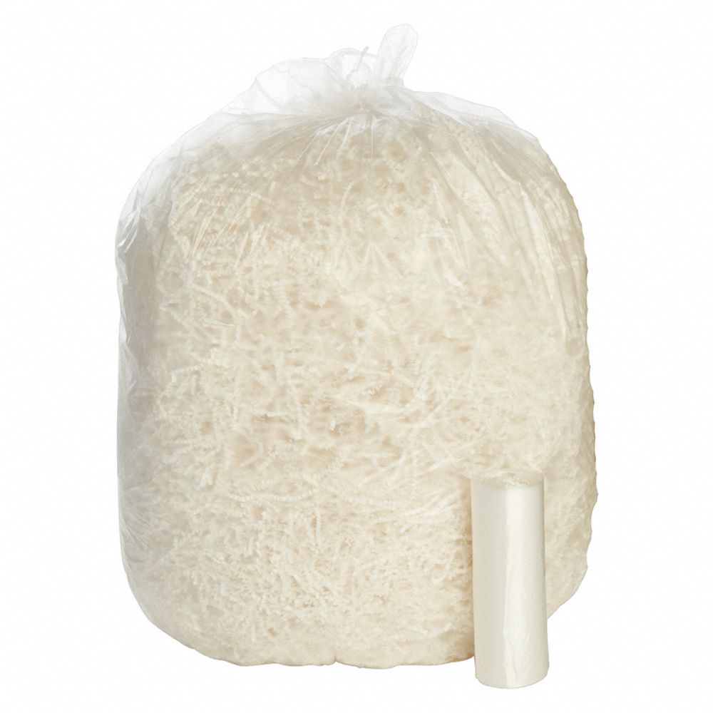 Trash Bag, 16 Gallon Capacity, LLDPE, Coreless Roll, Clear