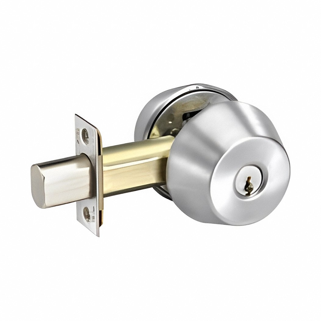 YALE D212 626 SCH C Deadbolt, 2, Satin Chrome | CV3WYT 56HL59