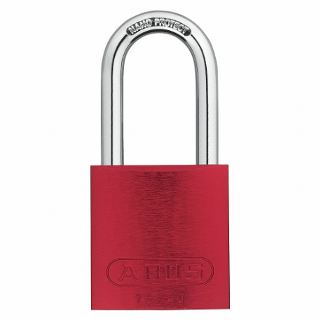 ABUS 19347 Keyed Padlock, Keyed Different, Aluminum, Std Body Body Size, Hardened Steel, Std, Red | CN7ZHH 45WP59