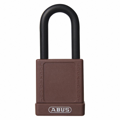 ABUS 19613 Lockout Padlock, Keyed Alike, Aluminum, Std Body Body Size, Hardened Steel, Std, Brown | CN7ZLA 45WM54