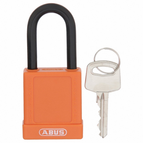 ABUS 20046 Keyed Padlock, Keyed Alike, Brass, Std Body Body Size, Hardened Steel, Std, Orange | CN7ZGE 459T43