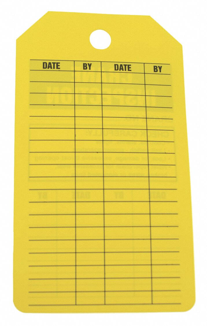 ACCUFORM SIGNS Repair and Inspection Tags