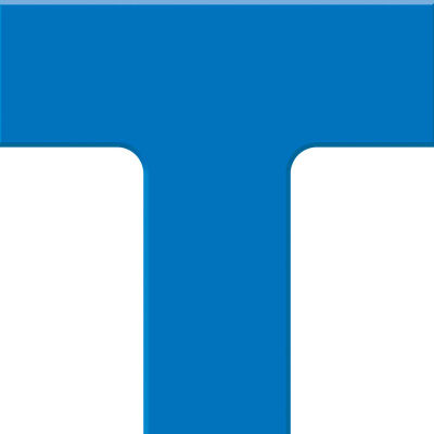 ACCUFORM SIGNS PTP207BU Floor Marking Tape, T-Corner, 15 x 15 cm Size, Blue | CF4EVW AFPTP207BU