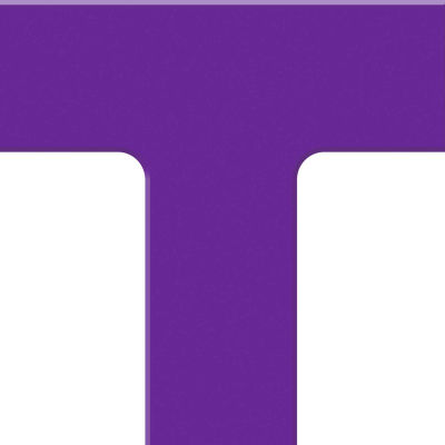 ACCUFORM SIGNS PTP207PR Floor Marking Tape, T-Corner, 15 x 15 cm Size, Purple | CF4EWC AFPTP207PR