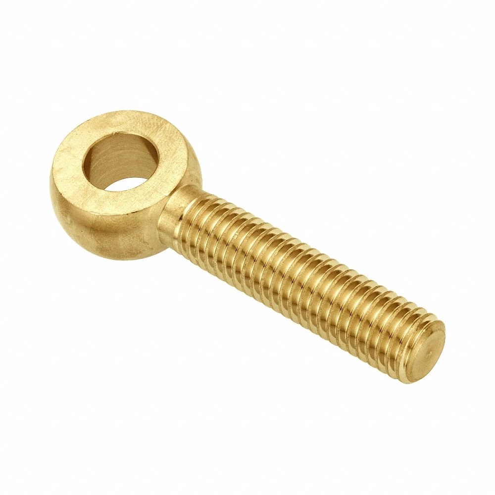 Fixed Rod End, 1/2 Inch ID, 1 1/32 Inch Outside Dia, 1/2 Inch Thickness, Plain Brass