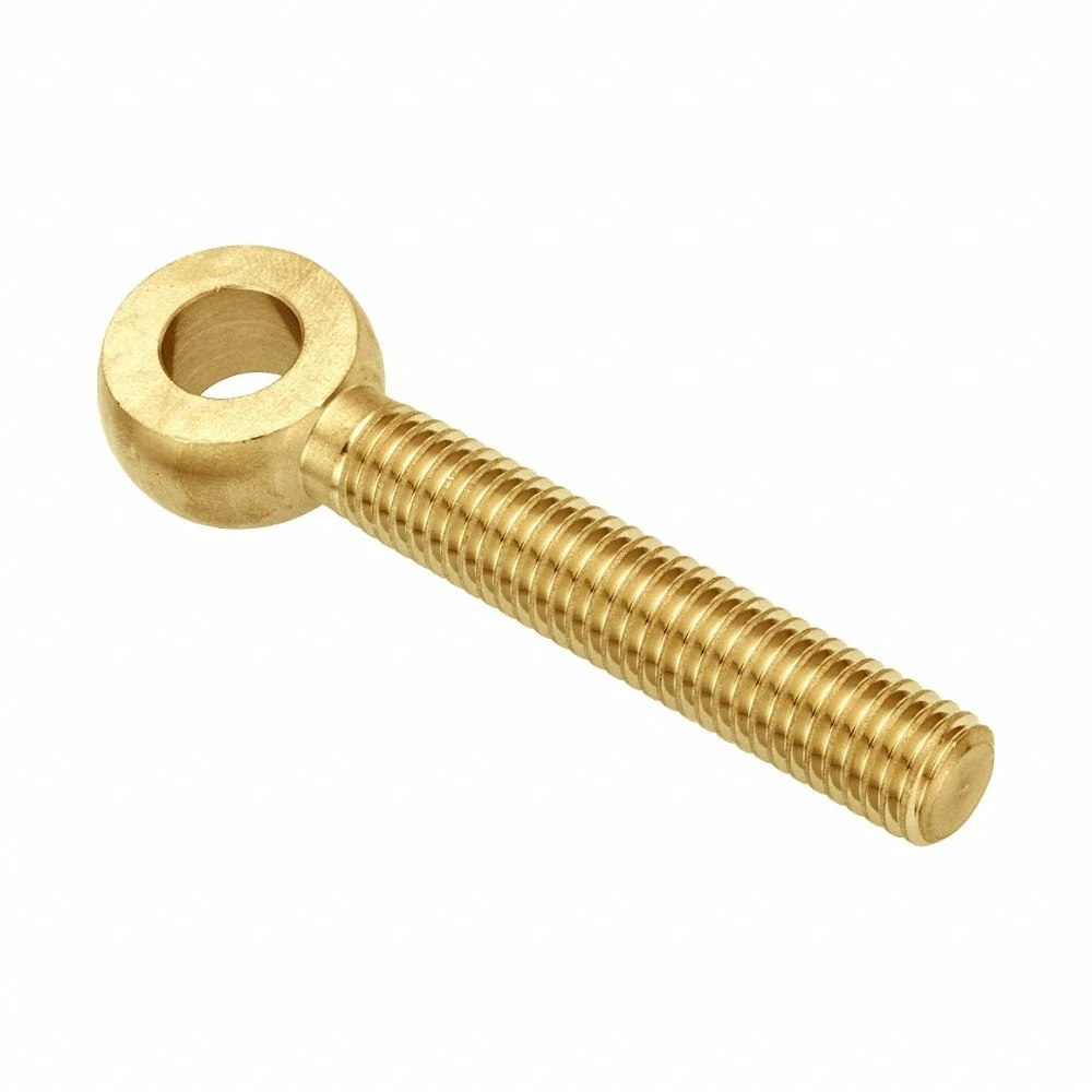 Fixed Rod End, 1/2 Inch ID, 1 1/32 Inch Outside Dia, 1/2 Inch Thickness, Plain Brass