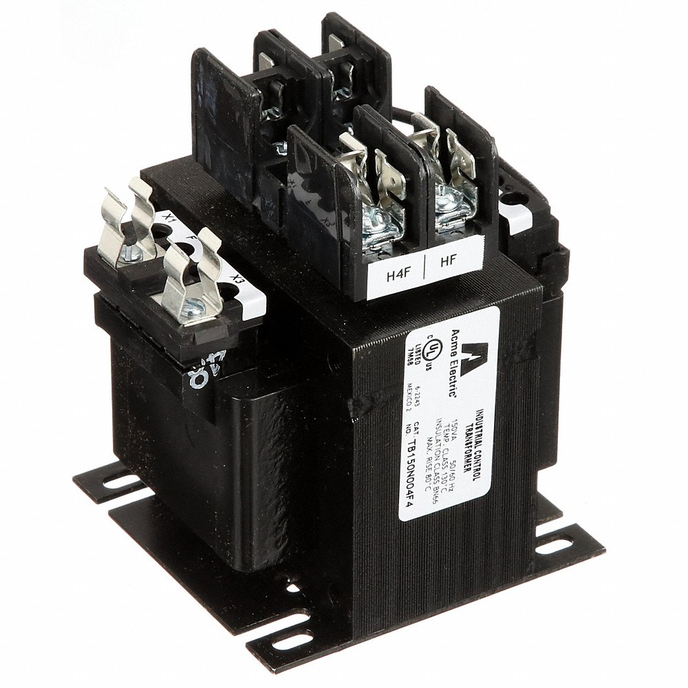 ACME ELECTRIC TB150N004F4 Control Transformer, 208VAC/230VAC/460VAC, 115VAC/24VAC, Foot/Plate, 1, Cul | CN7ZYM 491W78