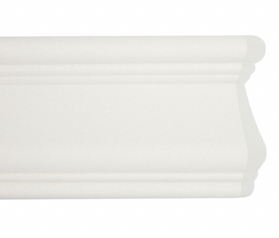 ACROVYN FR451949N Chair Rail, White, 114 Inch Length, 4-1/2 Inch Height, 1 Inch Thick | CF2MZN 55MA85