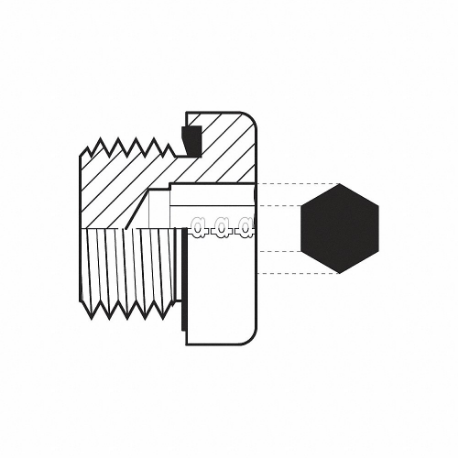 ADAPT-ALL 9028-04 Hydraulic Hose Adapter, Carbon Steel, 1/4 Inch Fitting Size | CN8CDJ 55DR89