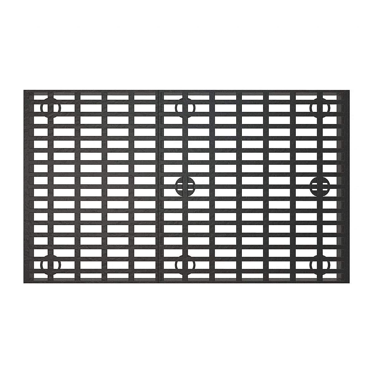 ADD-A-LEVEL A4824B Work Platform Base, Rubber Feet, Perforated, Black | AC2KDJ 2KUW1