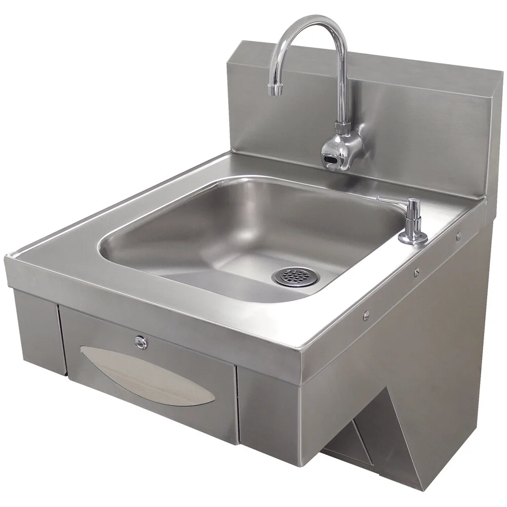 ADVANCE TABCO 7-PS-41 Hand Sink, Tapered, Wall Mounted, 14 X 16 Inch F-To-B X 5 Inch D Bowl | CD7NLM