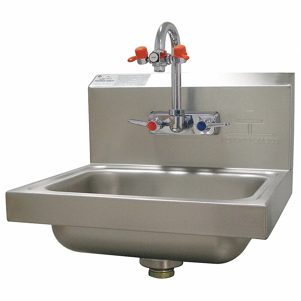 ADVANCE TABCO 7-PS-55 Hand Sink With Eye Wash 15-1/4 Inch Width | AA3TBH 11U392