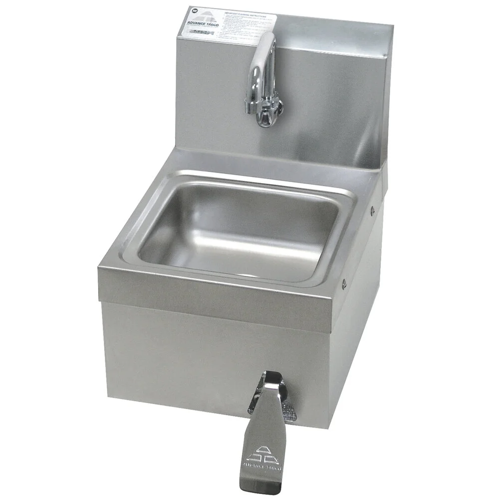 ADVANCE TABCO 7-PS-63 Hand Sink, Wall Mounted With Skirt, 9 X 9 Inch F-To-B X 5 Inch D Bowl | CD7NLZ