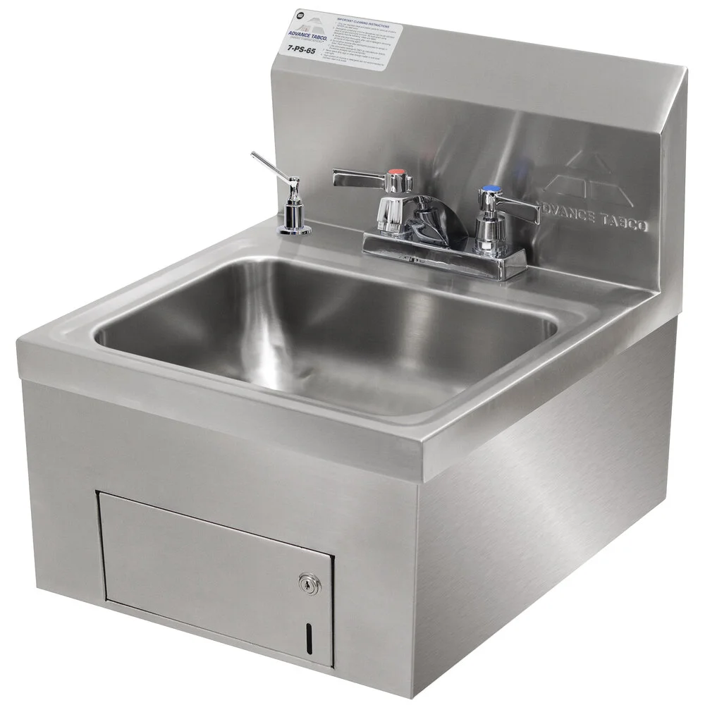 ADVANCE TABCO 7-PS-65 Hand Sink, Wall Mounted, 14 X 10 Inch F-To-B X 5 Inch D Bowl | CD7NMA