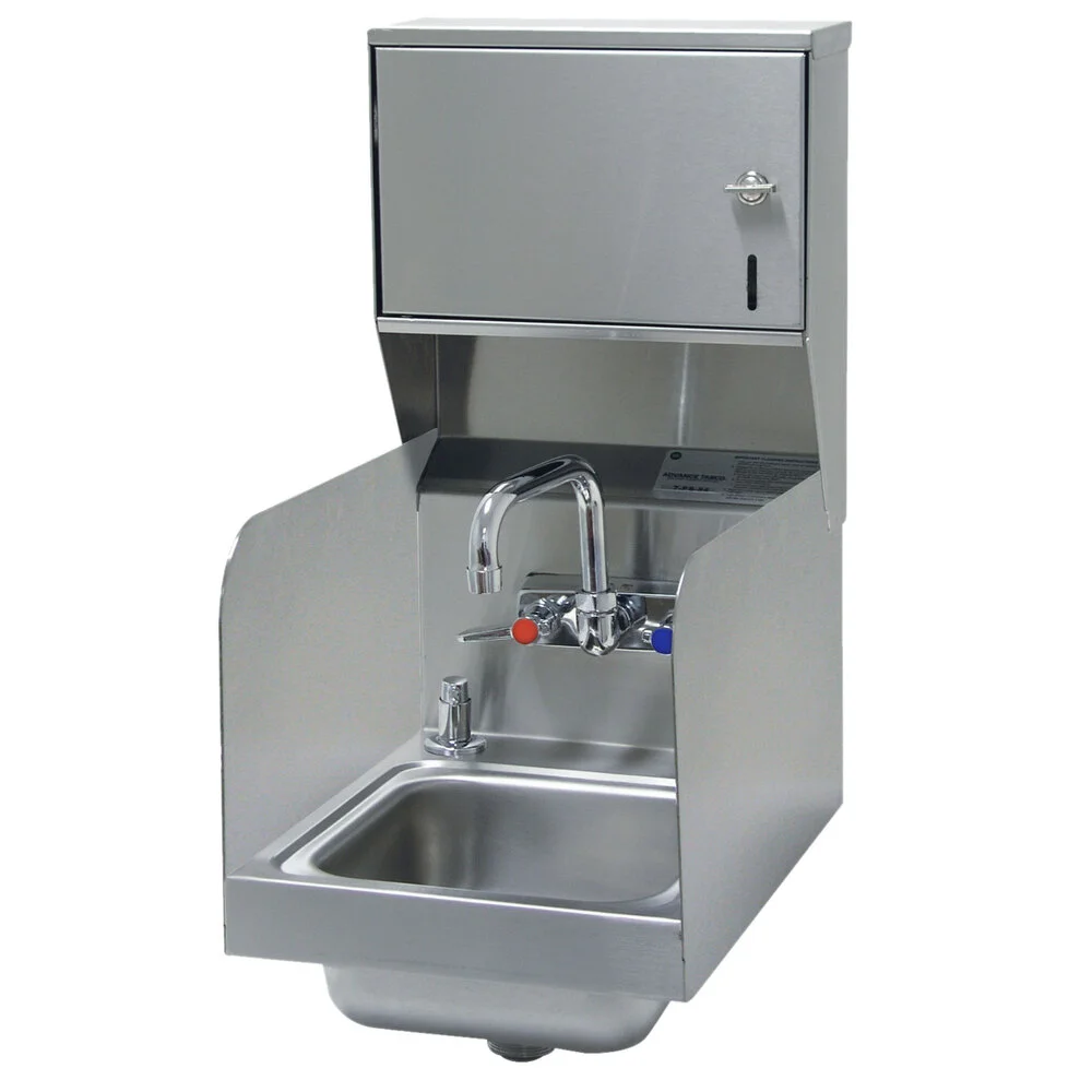 ADVANCE TABCO 7-PS-73 Hand Sink, Wall Mounted, 9 X 9 Inch F-To-B, 20 Ga 304 Ss | CD7NMJ