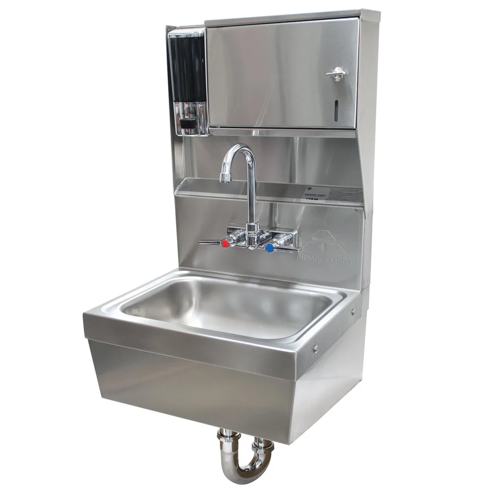 ADVANCE TABCO 7-PS-85 Hand Sink, Wall Mounted, 14 X 10 Inch F-To-B X 5 Inch D Bowl | CD7NMU