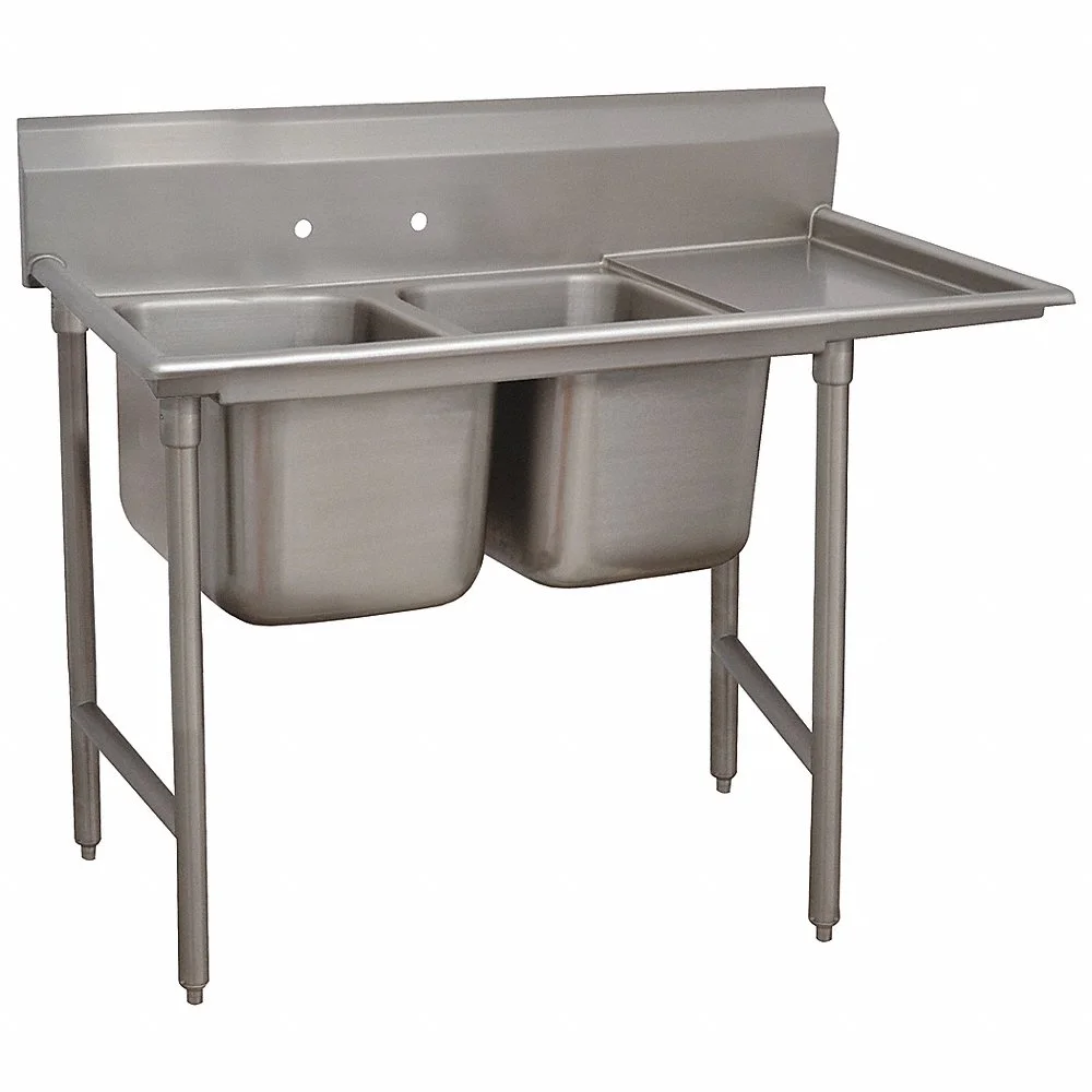 ADVANCE TABCO 9-42-48-24R Scullery Sink With Right Drain Board Floor | AF4WYH 9NLD6