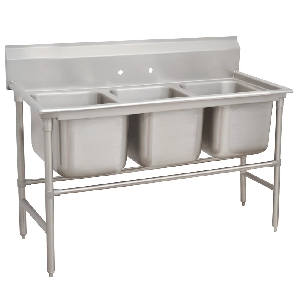 ADVANCE TABCO 9-43-54 Regaline Sink, 3-Cpt., 20 Inch F-To-B X 16 Inch | CD7NQK