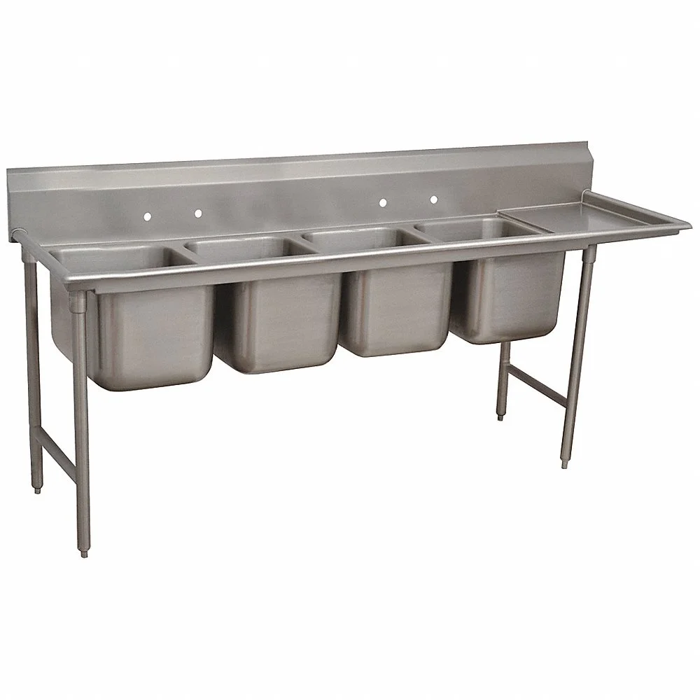 ADVANCE TABCO 9-44-96-24R Scullery Sink With Right Drain Board Floor | AF4MHE 9CEV2