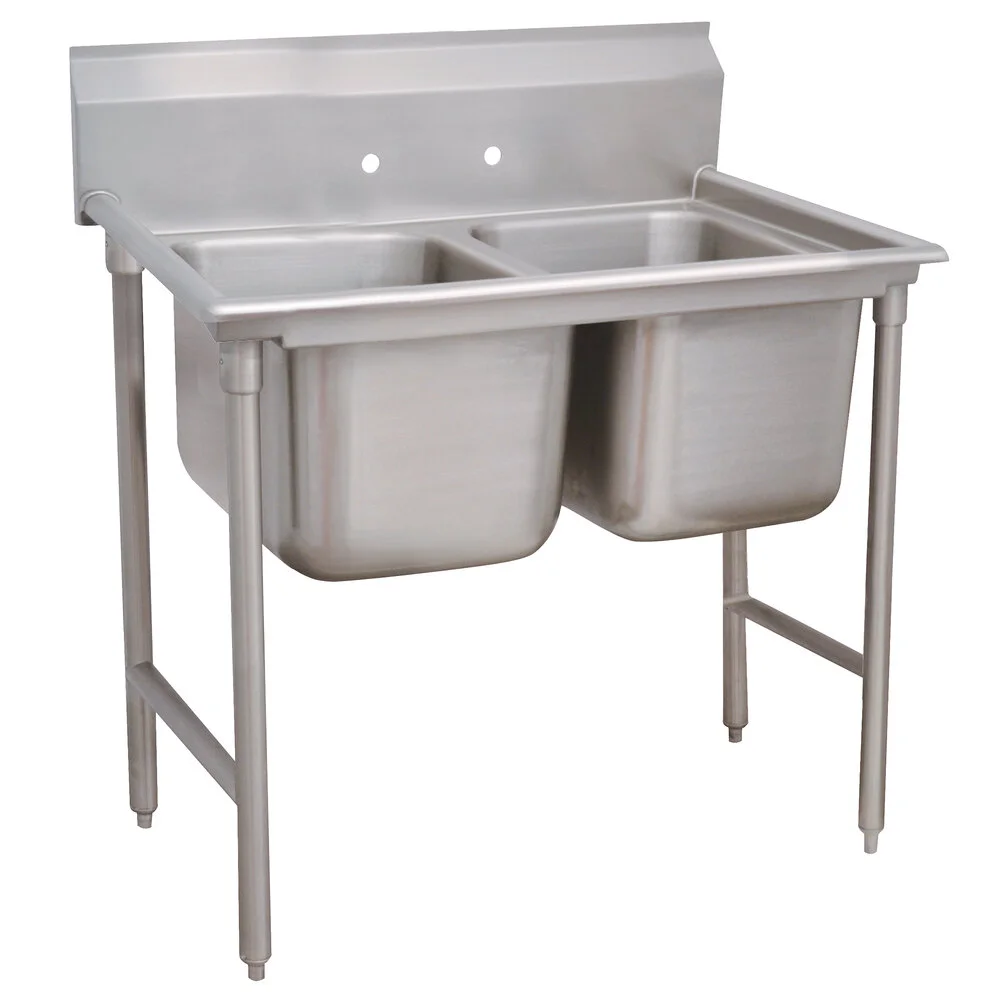 ADVANCE TABCO 93-2-36 Regaline Sink, 2-Cpt., 20 Inch F-To-B X 16 Inch | CD7NXH
