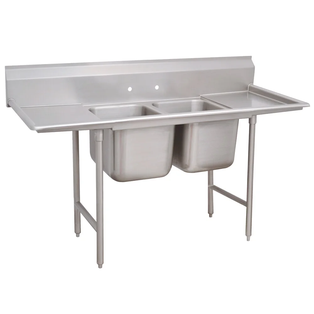 ADVANCE TABCO 93-22-40-24RL Regaline Sink, 2-Cpt., 20 Inch F-To-B X 20 Inch | CD7NYL