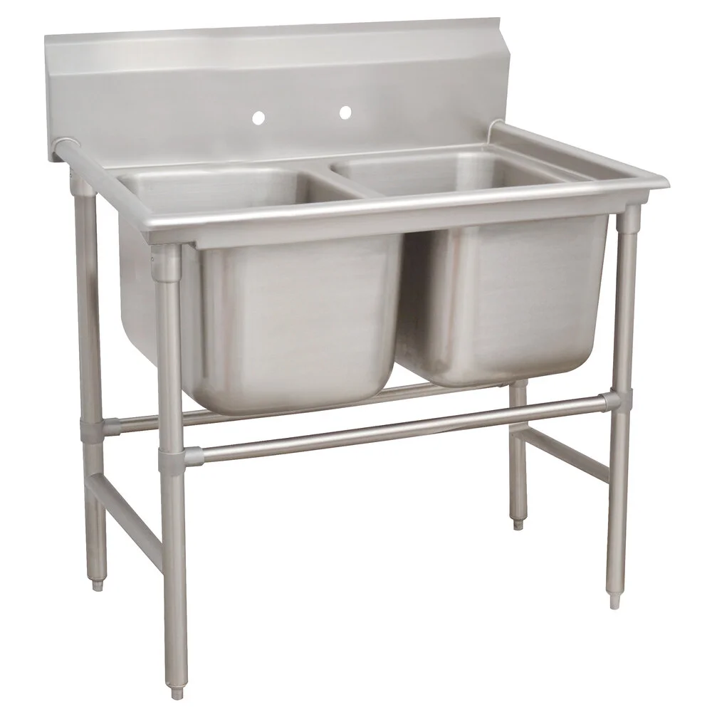 ADVANCE TABCO 94-42-48 Regaline Sink, 2-Cpt., 24 Inch F-To-B X 24 Inch | CD7PJW