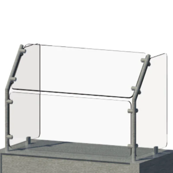 ADVANCE TABCO AFC-36 Food Shield, 45 Deg. Angled Front, Fixed Front Glass, 36 Inch Long, 23-3/8 Inch Tall | CD7PRC