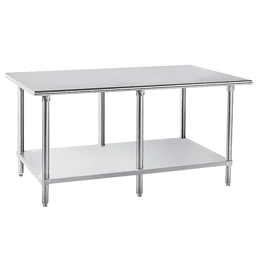 ADVANCE TABCO AG-2411 Work Table, 132 X 24 Inch Size 16 Ga 430 Ss Top | CD7PRL
