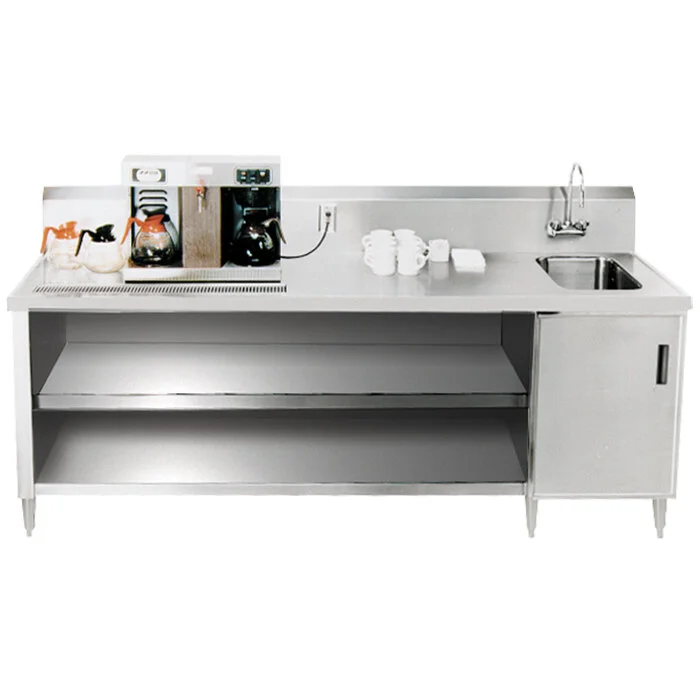 ADVANCE TABCO BEV-30-108R Beverage Table, 108 Inch W, With 14 X 16 X 12 Inch D Sink | CD7PWX