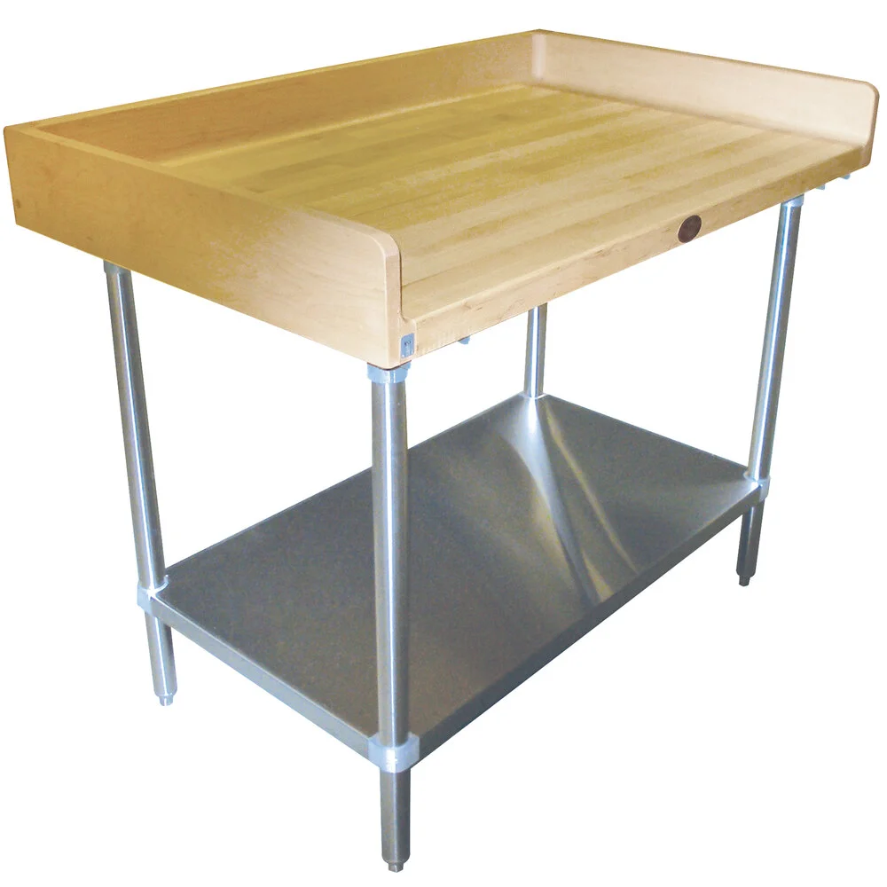 ADVANCE TABCO BS-364 Bakers Top Work Table, 48 X 36 Inch Size 1-3/4 Inch Thick Wood Top | CD7PZP