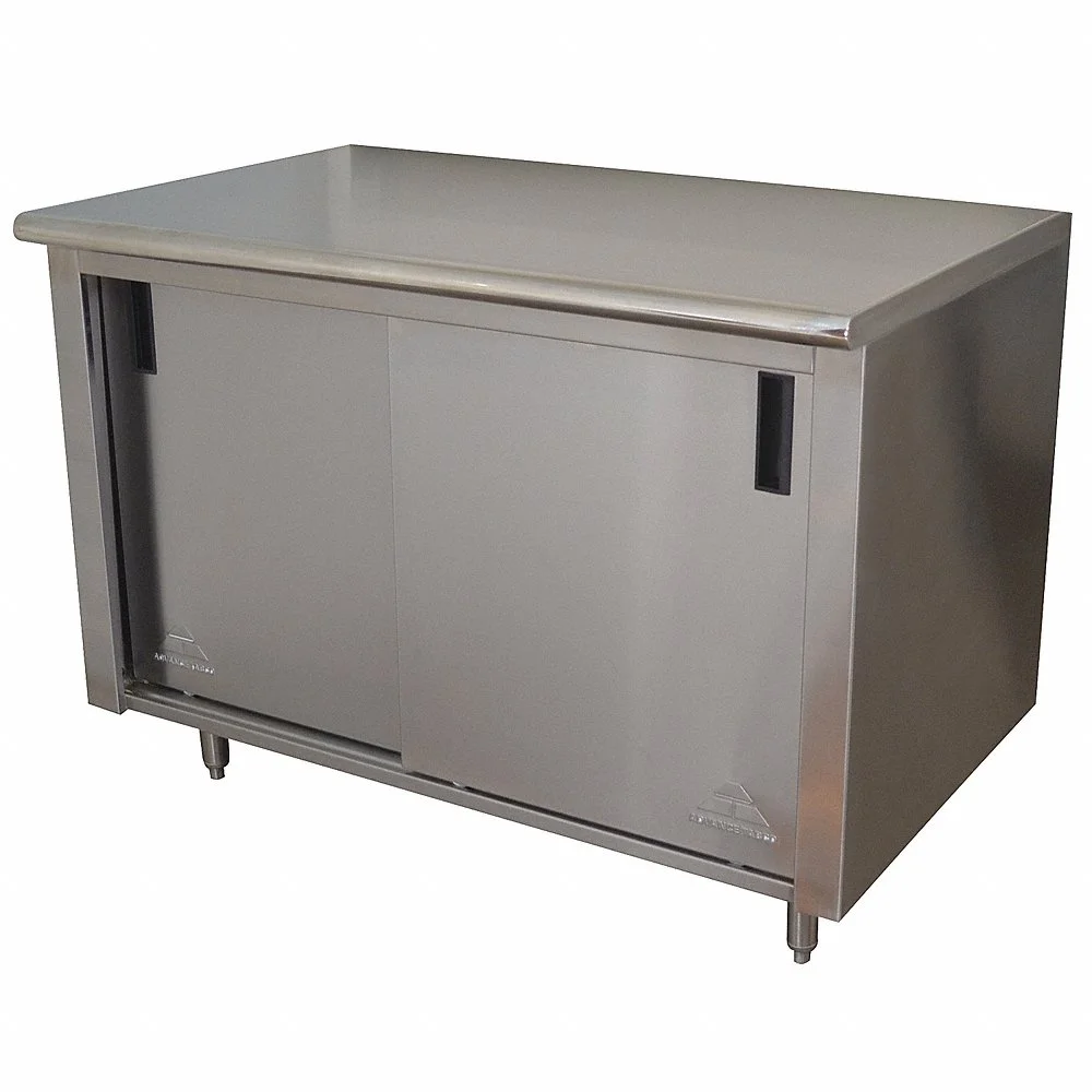 ADVANCE TABCO CB-SS-304M Enclosed Base Work Table 35 x 48 x 30 In | AF6AFZ 9U390