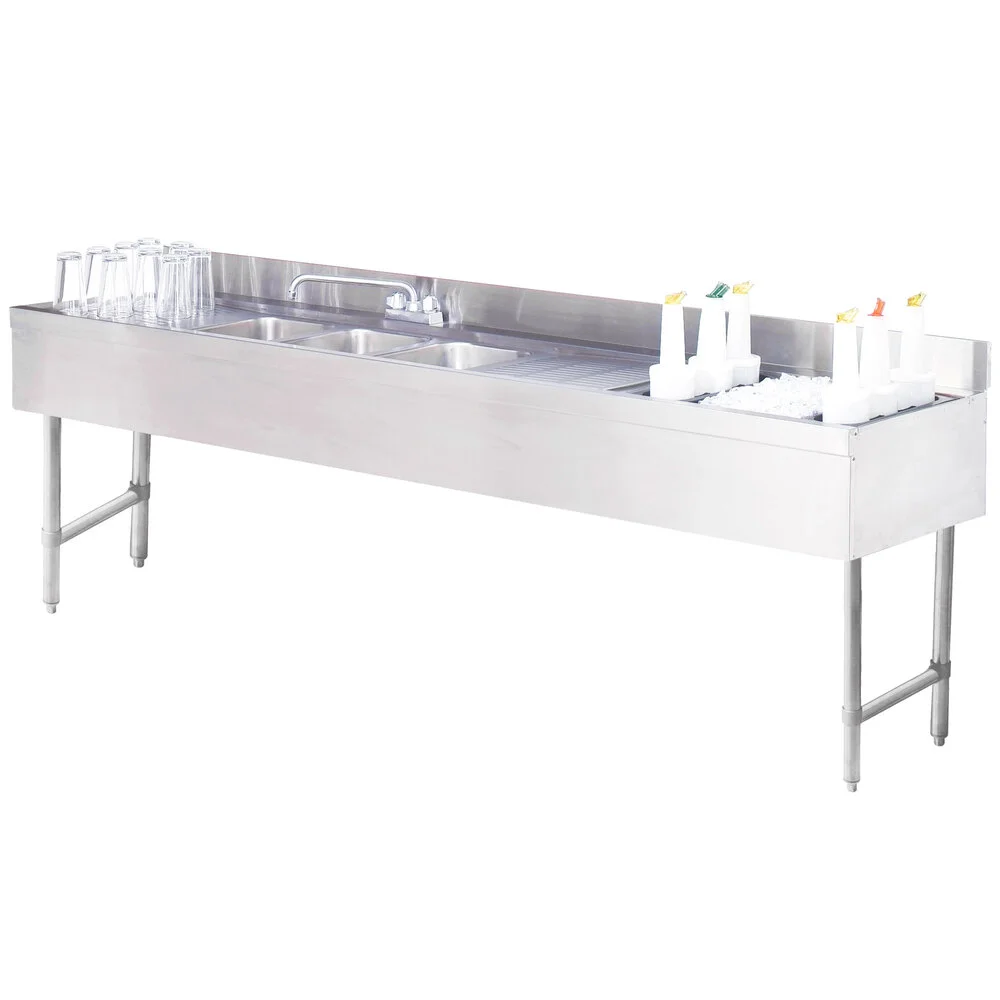 ADVANCE TABCO CRC-73C-R Combination Unit, 84 X 21 X 33 Inch Size, With 4 Inch H Backsplash | CD7QLR