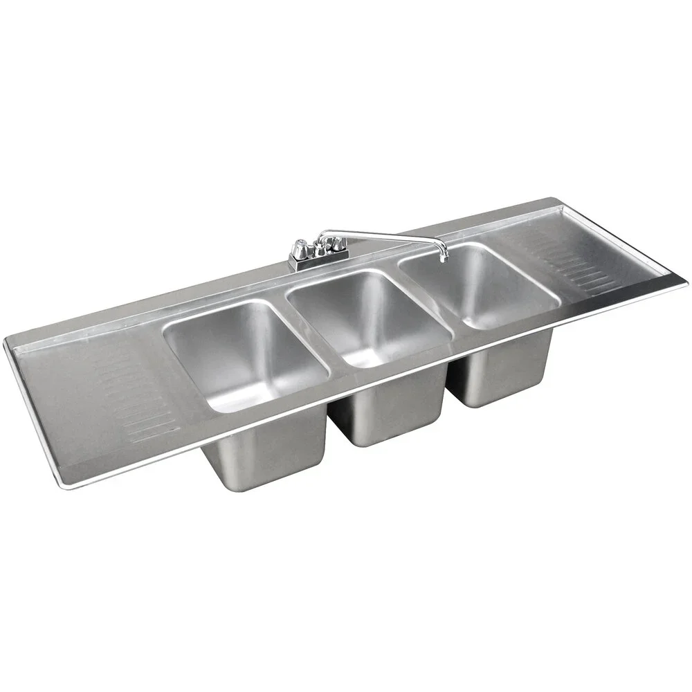 ADVANCE TABCO DBS-63C Bar Sink, Drop-In, 72-5/16 X 21-1/8 X 11-8/10 Inch Size | CD7QRY