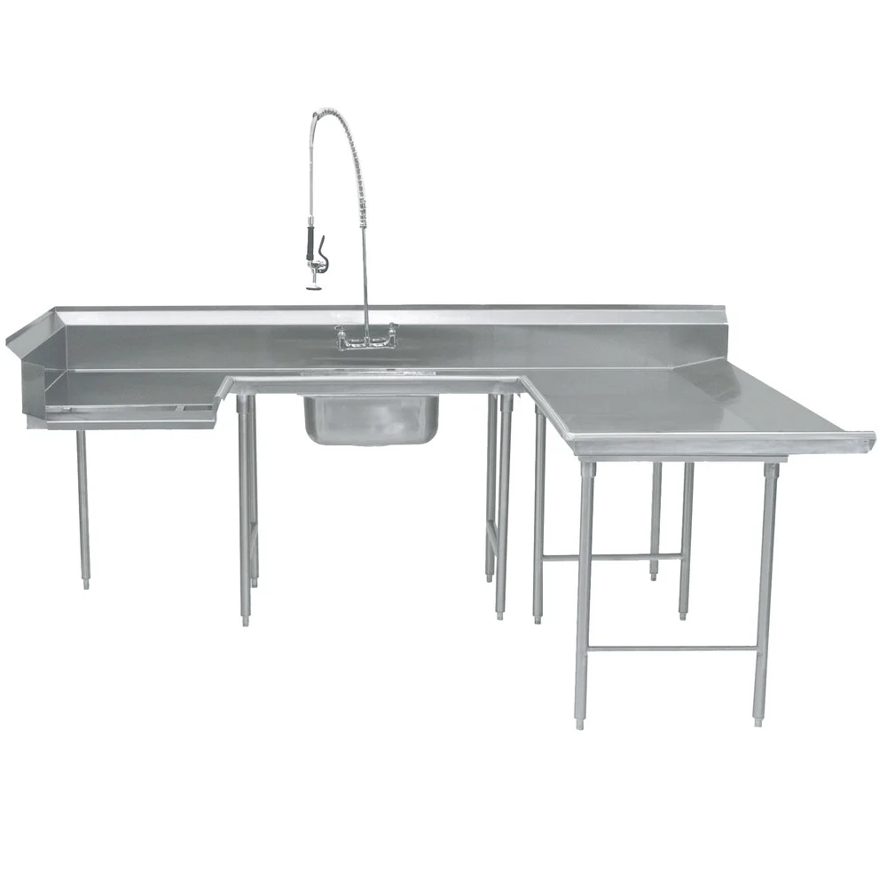 ADVANCE TABCO DTS-U30-72R Dishtable, Soiled, U-Shaped, R-L, 59 X 108 X 72 Inch With Landing | CD7RWC