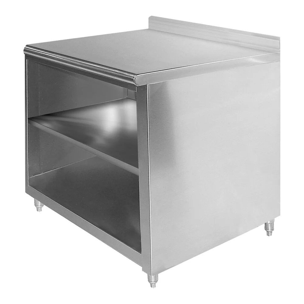 ADVANCE TABCO EK-SS-303M Work Table, 36 X 30 Inch Size With Midshelf, 14 Ga 304 Ss Top | CD7TKF