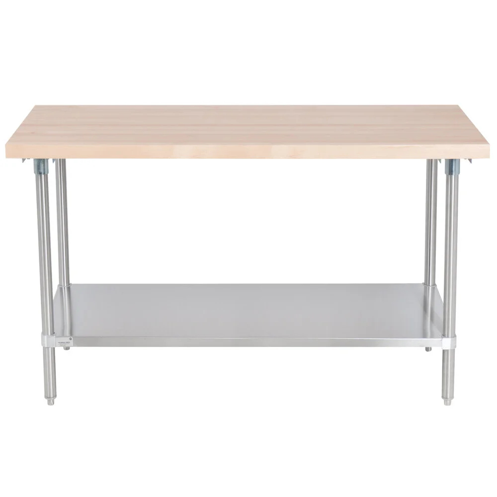 ADVANCE TABCO H2S-365 Maple Top Work Table, 60 X 36 Inch Size 1-3/4 Inch Laminated Wood Top | CD7UZV