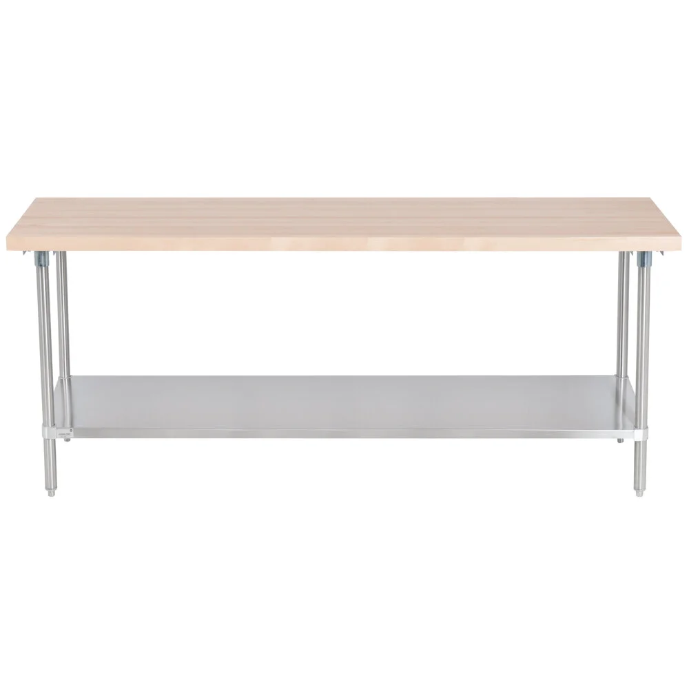 ADVANCE TABCO H2S-367 Maple Top Work Table, 84 X 36 Inch Size 1-3/4 Inch Laminated Wood Top | CD7UZX