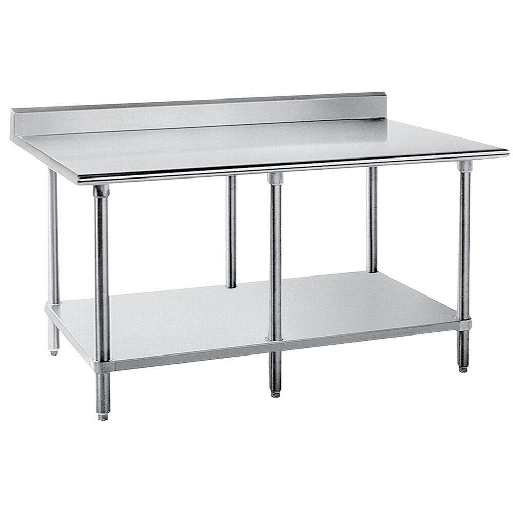 ADVANCE TABCO KMG-3012 Work Table, 144 X 30 Inch Size 16 Ga 304 Ss Top | CD7VZT