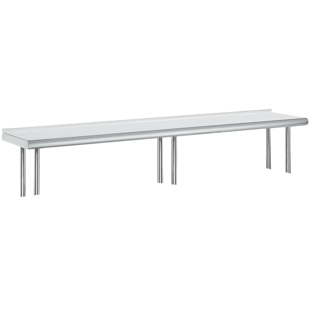 ADVANCE TABCO OTS-12-132R Overshelf, Table Mounted, Single, 132 X 12 Inch, 1 Inch Rear Up-Turn, 18 Ga 430 Ss | CD7WVP