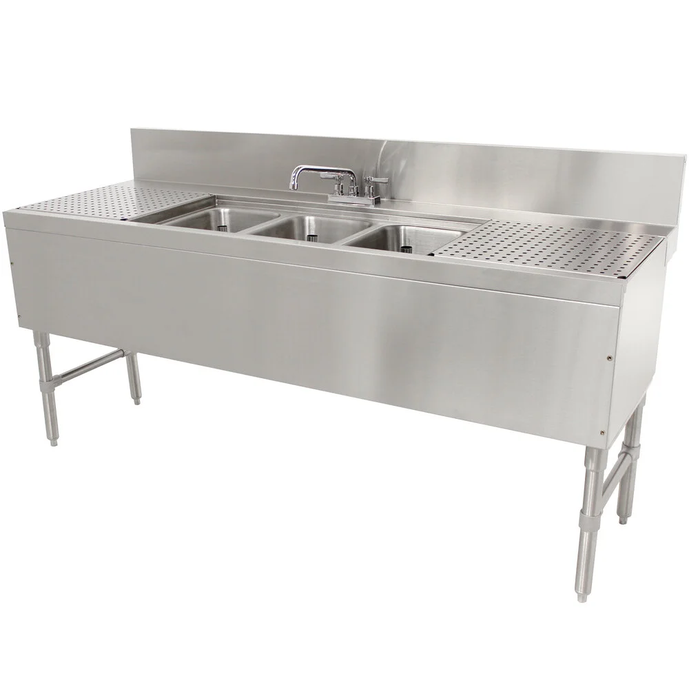 ADVANCE TABCO PRB-24-73C Prestige Underbar Sink Unit, 3-Cpt., 84 X 25 X 36 Inch Size, L-To-B | CD7XDJ