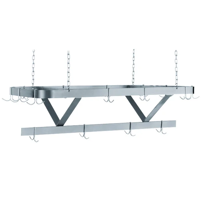 ADVANCE TABCO SC-36 Pot Rack, Ceiling Hung, Triple Bar, 36 X 22 Inch Size Ss | CD7YDA