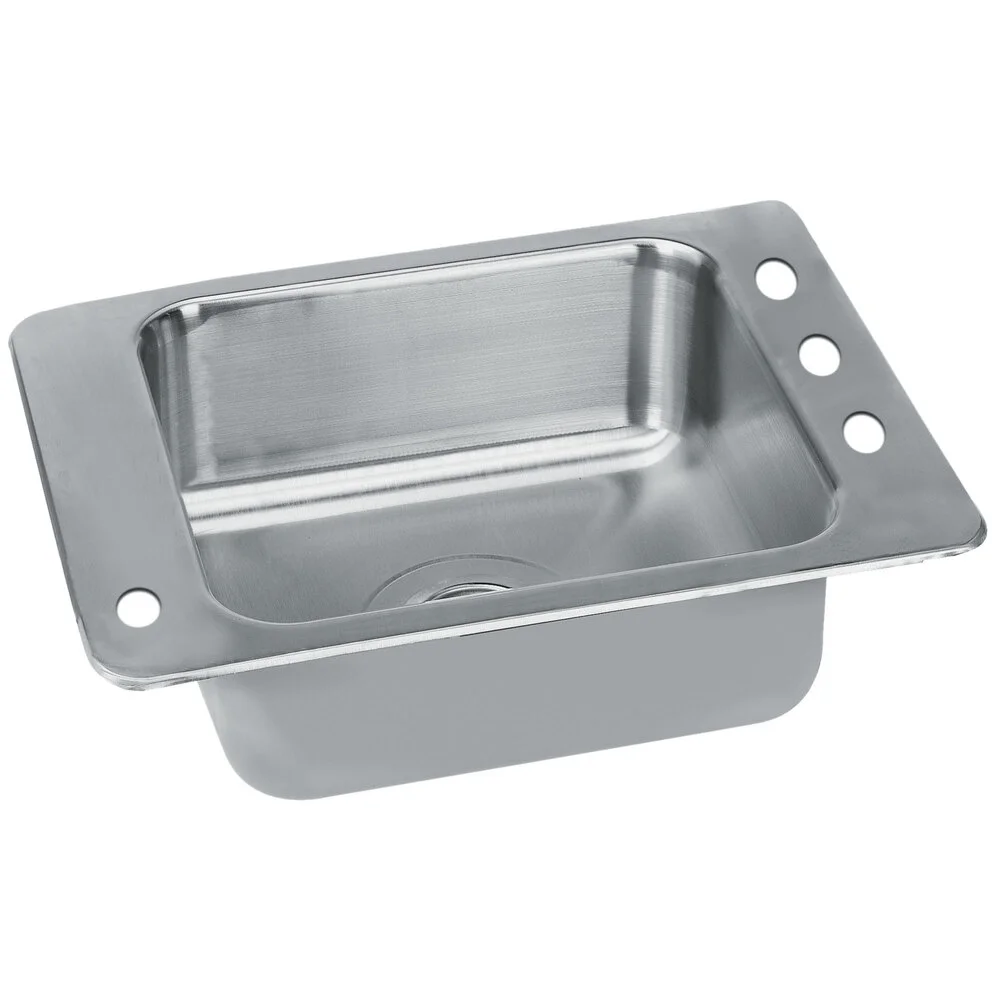 ADVANCE TABCO SCH-1-2517L Classroom Sink, Self Rimming Drop In Style, 1-Cpt., 16 X 14 Inch | CD7YDH