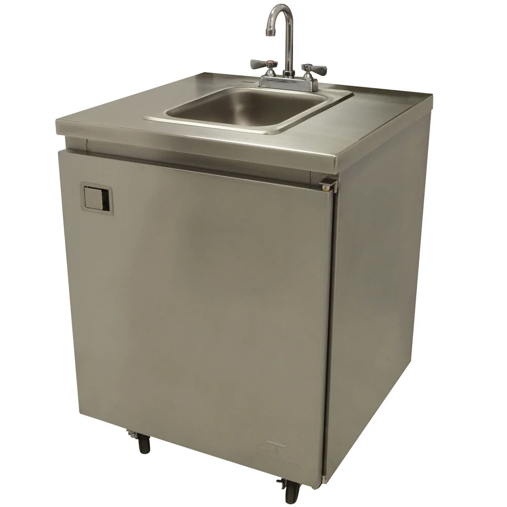ADVANCE TABCO SHK-MSC-31C Mobile Hand Sink, Cold Water Only, Self-Contained, 31 X 26 X 35-1/2 Inch Size | CD7YGX