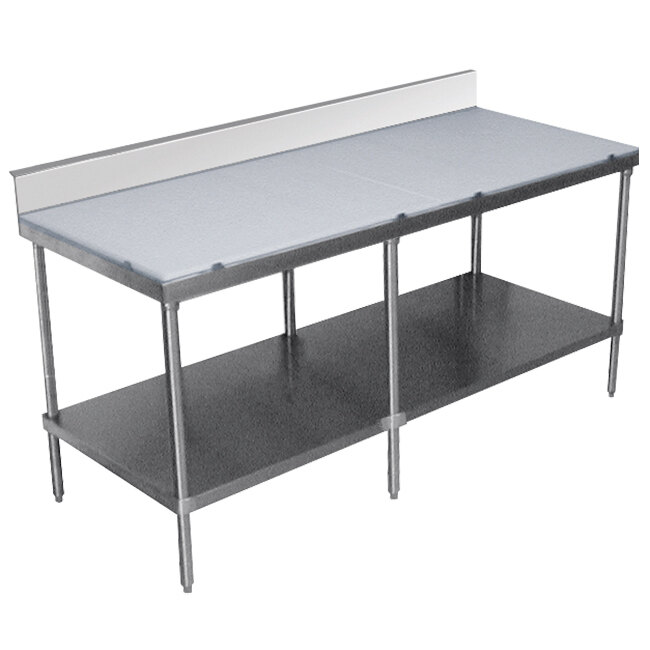 ADVANCE TABCO SPS-249 Poly-Top Work Table, 108 X 24 Inch Size 5/8 Inch Thick Poly-Vance Top | CD7YMD